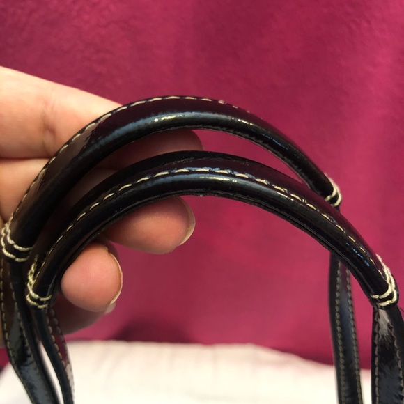 Coach Signature Stripe Gray/Black Tote - Picture 4 of 6